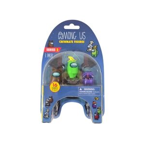 PMI, Among Us Crewmate Figures, 3-Pack Series 2 – Collectible Figures, Toy